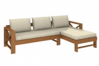 sofa gỗ góc L